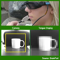 Brainport for visually impaired