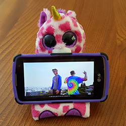 phone holder on a table